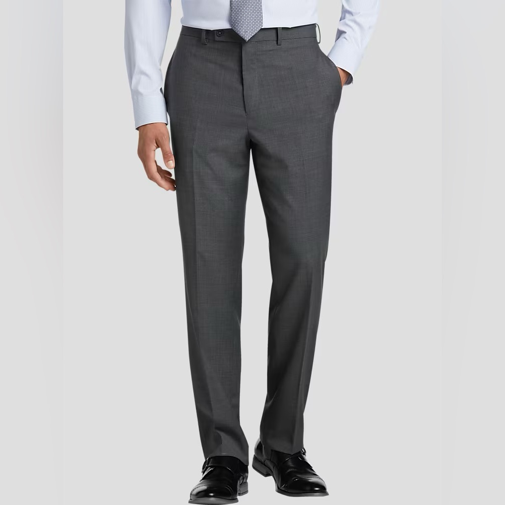 Men's Classic Gray Suit Pants